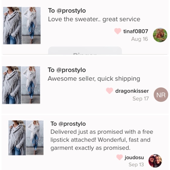 RESTOCK KAYLA GREY tassels sweater/ top- Cardigan - Picture 3 of 3